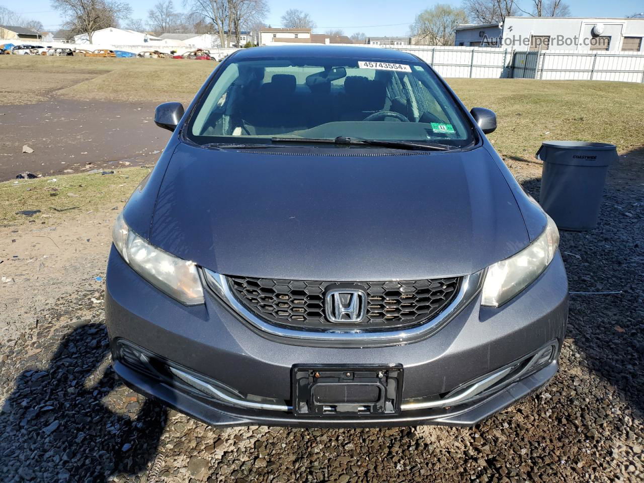 2013 Honda Civic Lx Gray vin: 19XFB2F50DE211151