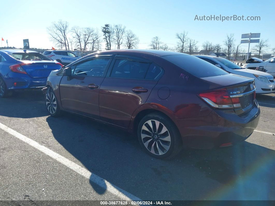 2013 Honda Civic Lx Maroon vin: 19XFB2F50DE213353