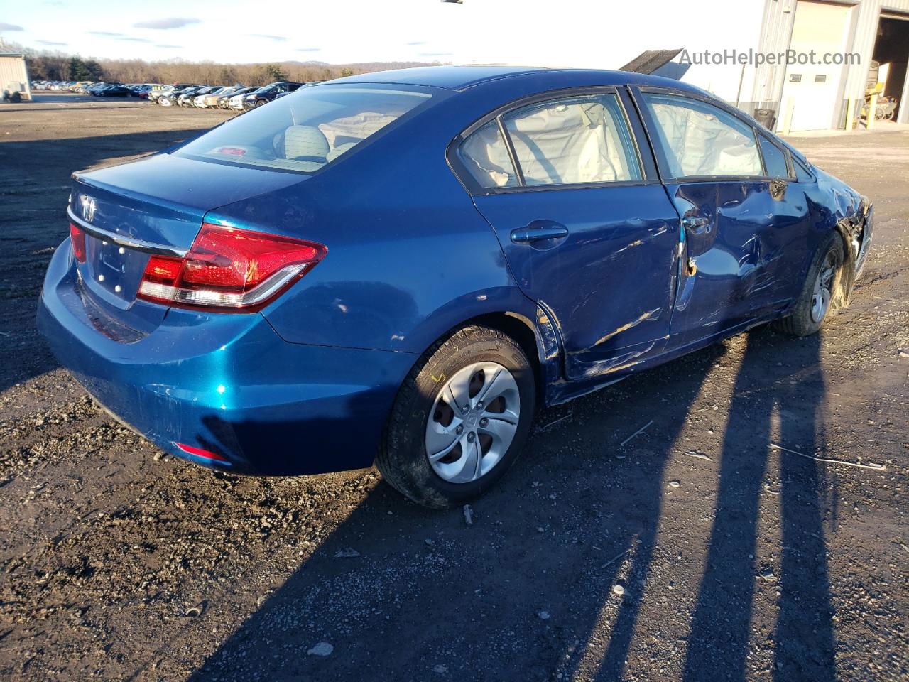 2013 Honda Civic Lx Blue vin: 19XFB2F50DE230170