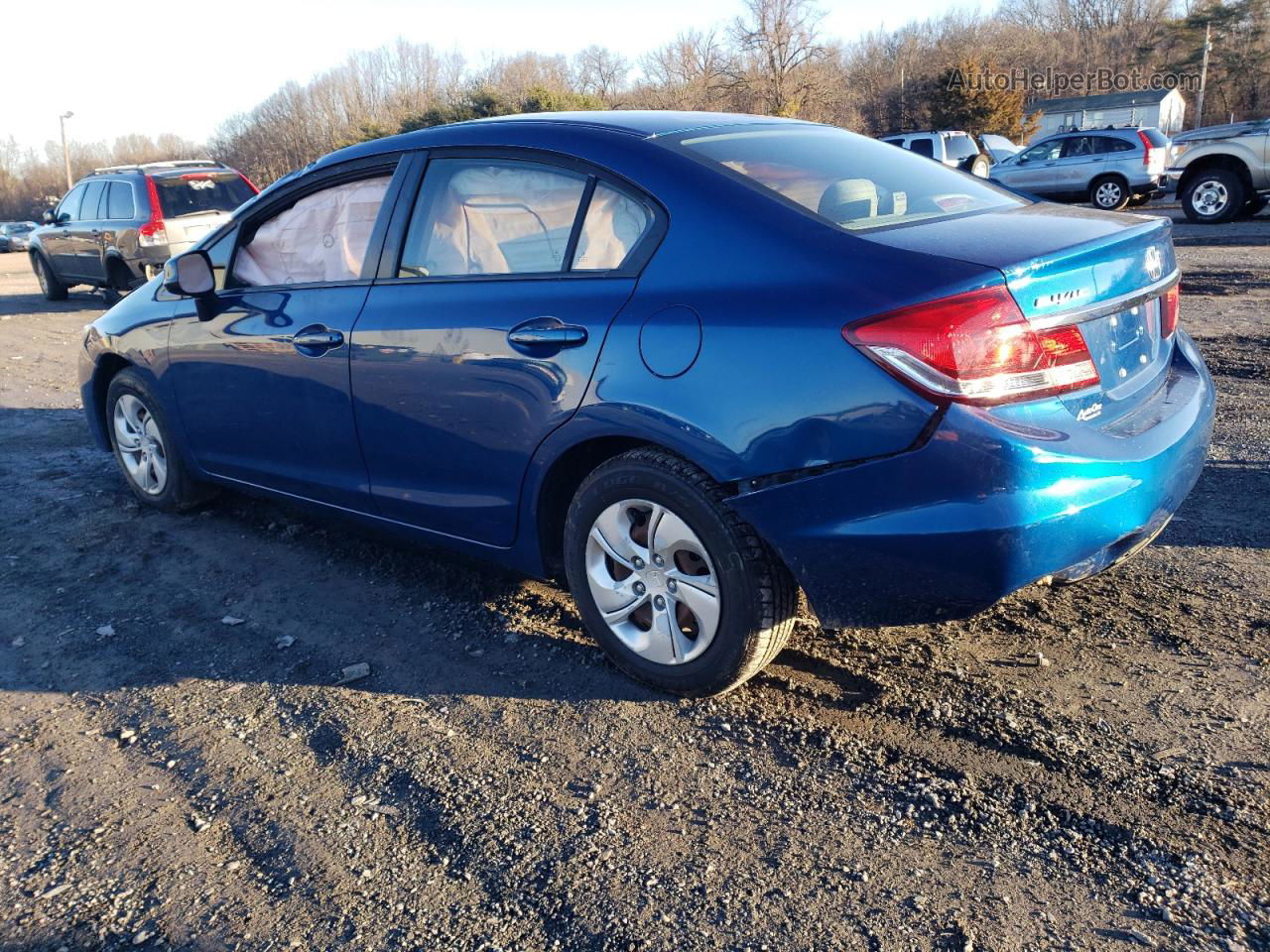 2013 Honda Civic Lx Blue vin: 19XFB2F50DE230170