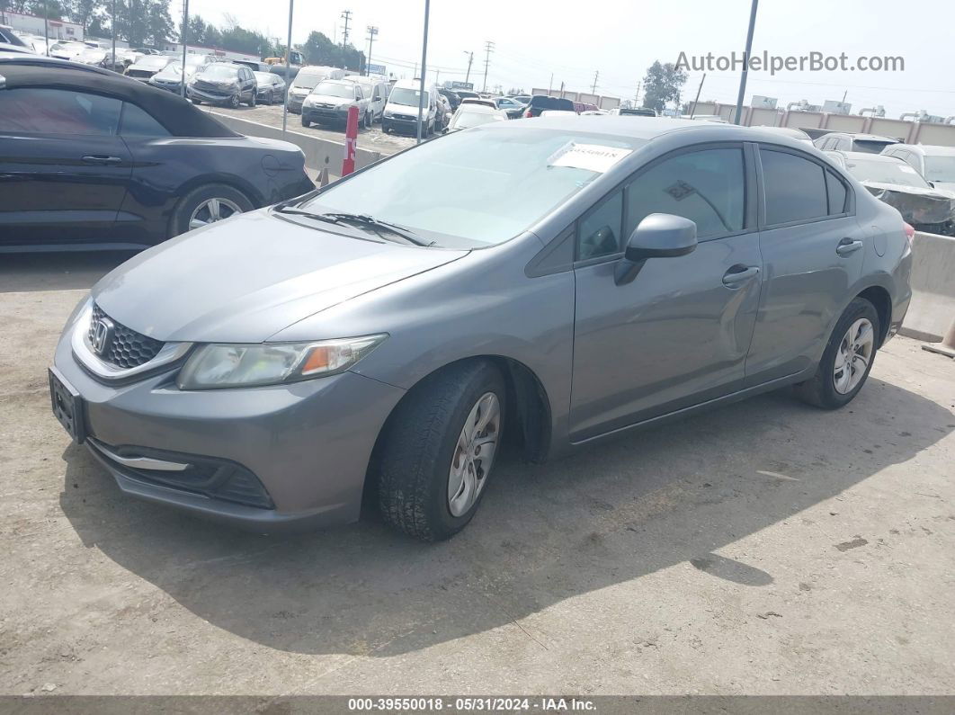 2013 Honda Civic Lx Gray vin: 19XFB2F50DE267994