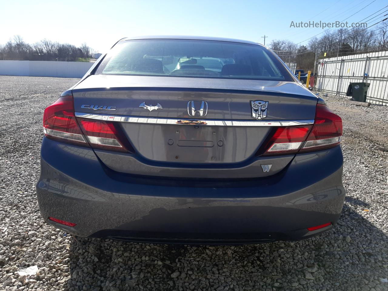 2014 Honda Civic Lx Gray vin: 19XFB2F50EE006608