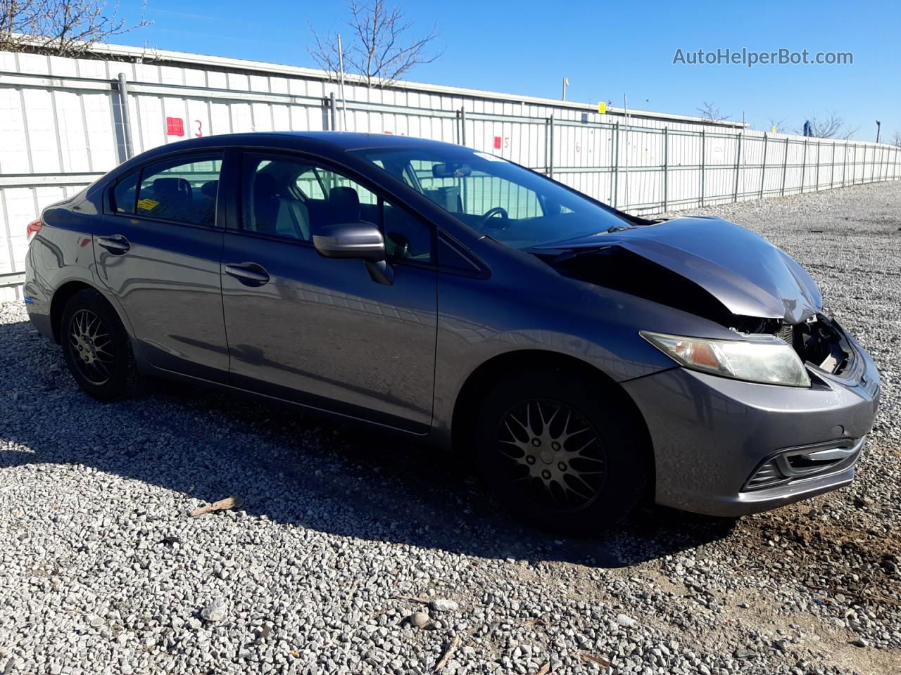 2014 Honda Civic Lx Gray vin: 19XFB2F50EE006608