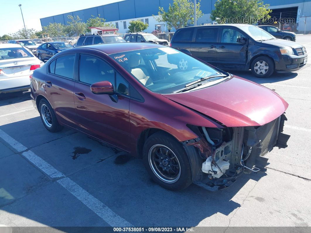 2014 Honda Civic Sedan Lx Maroon vin: 19XFB2F50EE038037