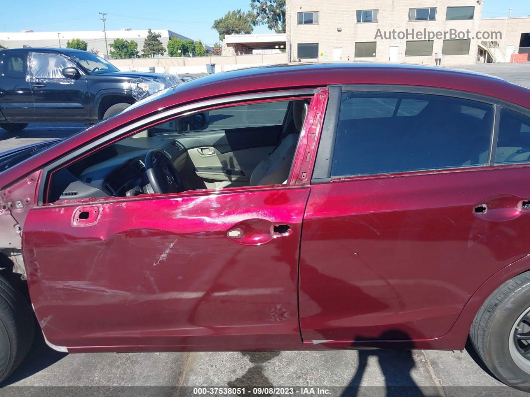 2014 Honda Civic Sedan Lx Maroon vin: 19XFB2F50EE038037