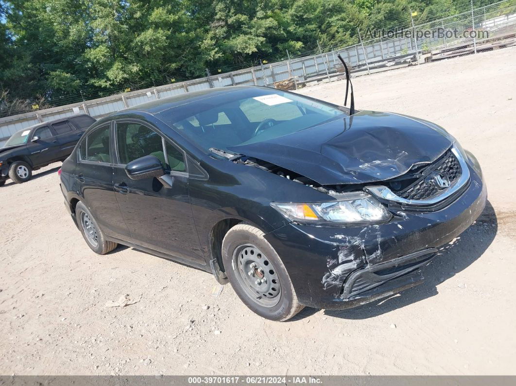 2014 Honda Civic Lx Black vin: 19XFB2F50EE070552