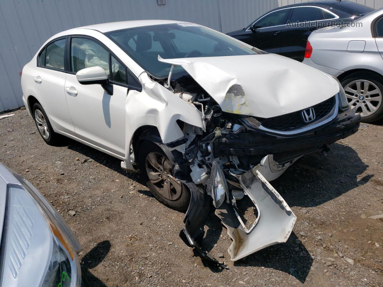 2014 Honda Civic Lx White vin: 19XFB2F50EE226802