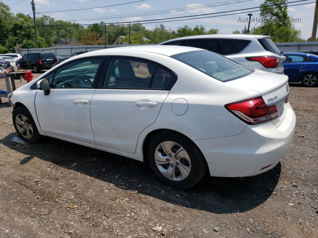 2014 Honda Civic Lx White vin: 19XFB2F50EE226802