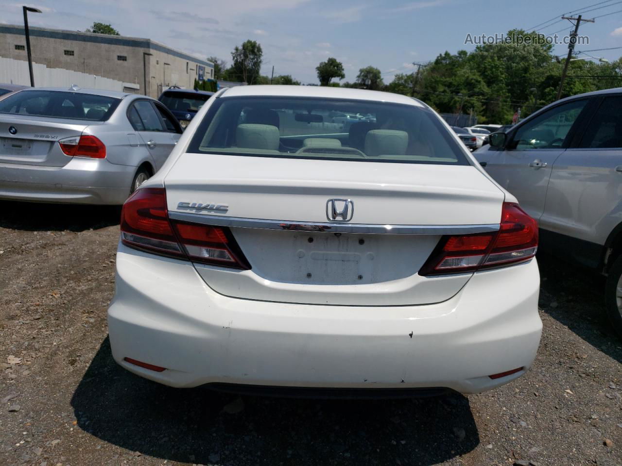 2014 Honda Civic Lx White vin: 19XFB2F50EE226802