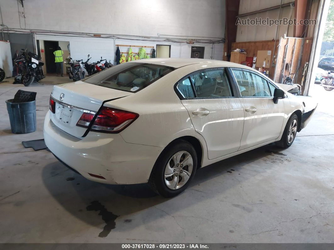 2014 Honda Civic Lx White vin: 19XFB2F50EE243843