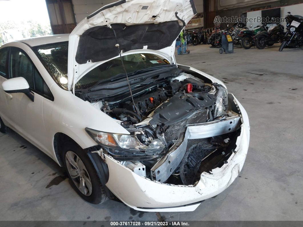 2014 Honda Civic Lx White vin: 19XFB2F50EE243843