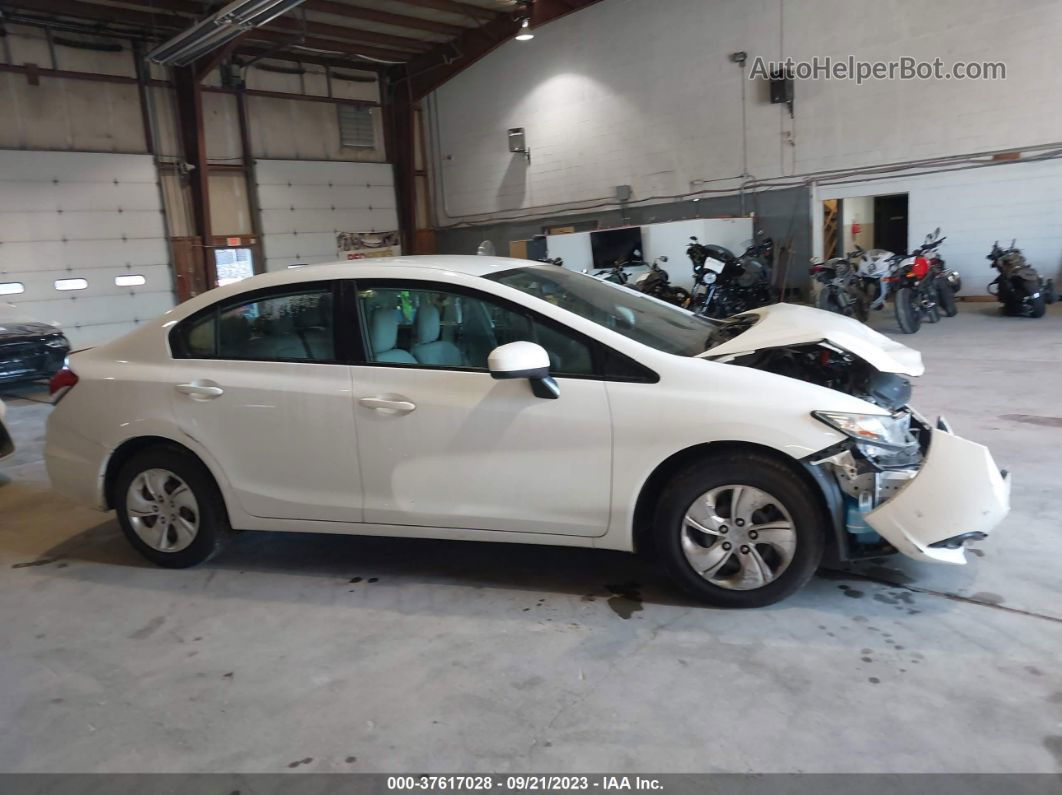 2014 Honda Civic Lx White vin: 19XFB2F50EE243843