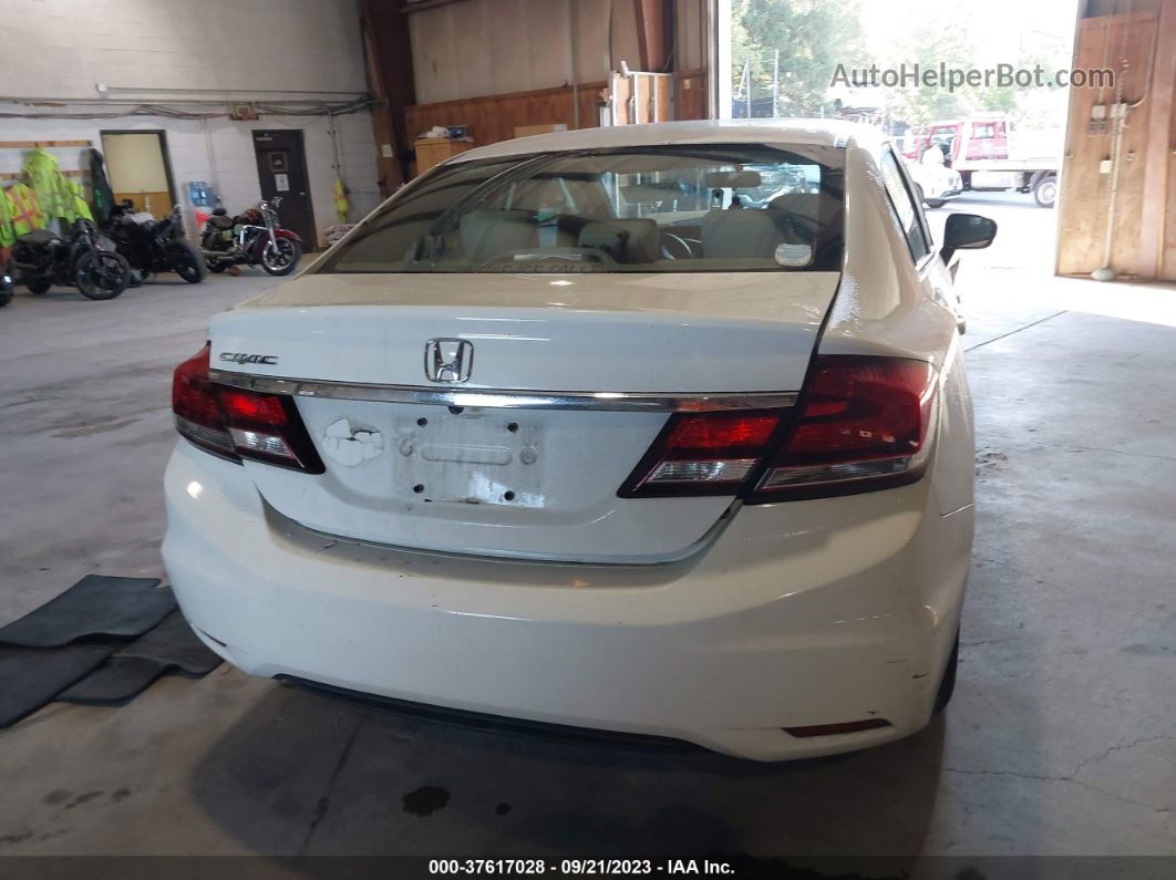 2014 Honda Civic Lx White vin: 19XFB2F50EE243843