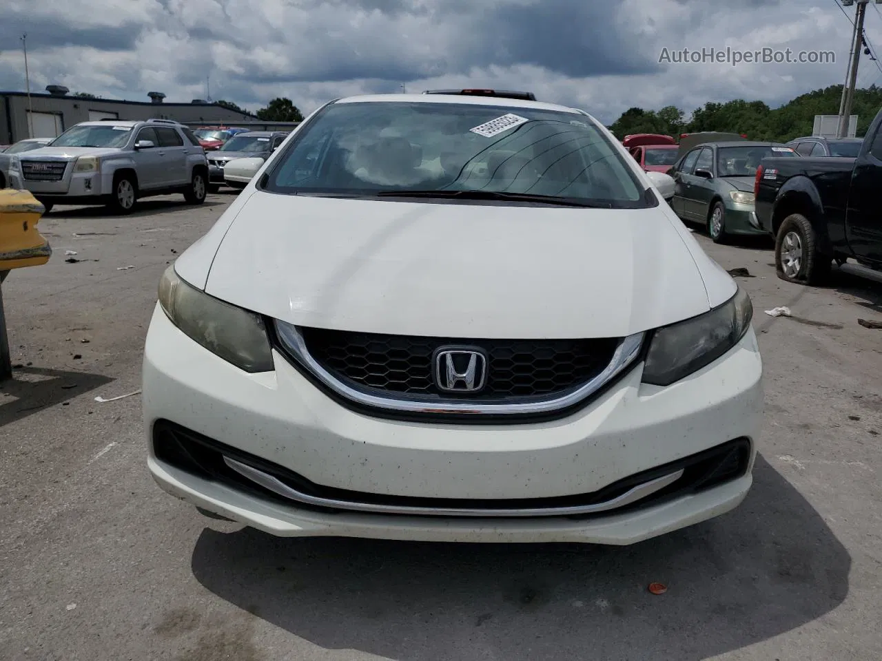 2015 Honda Civic Lx White vin: 19XFB2F50FE060167