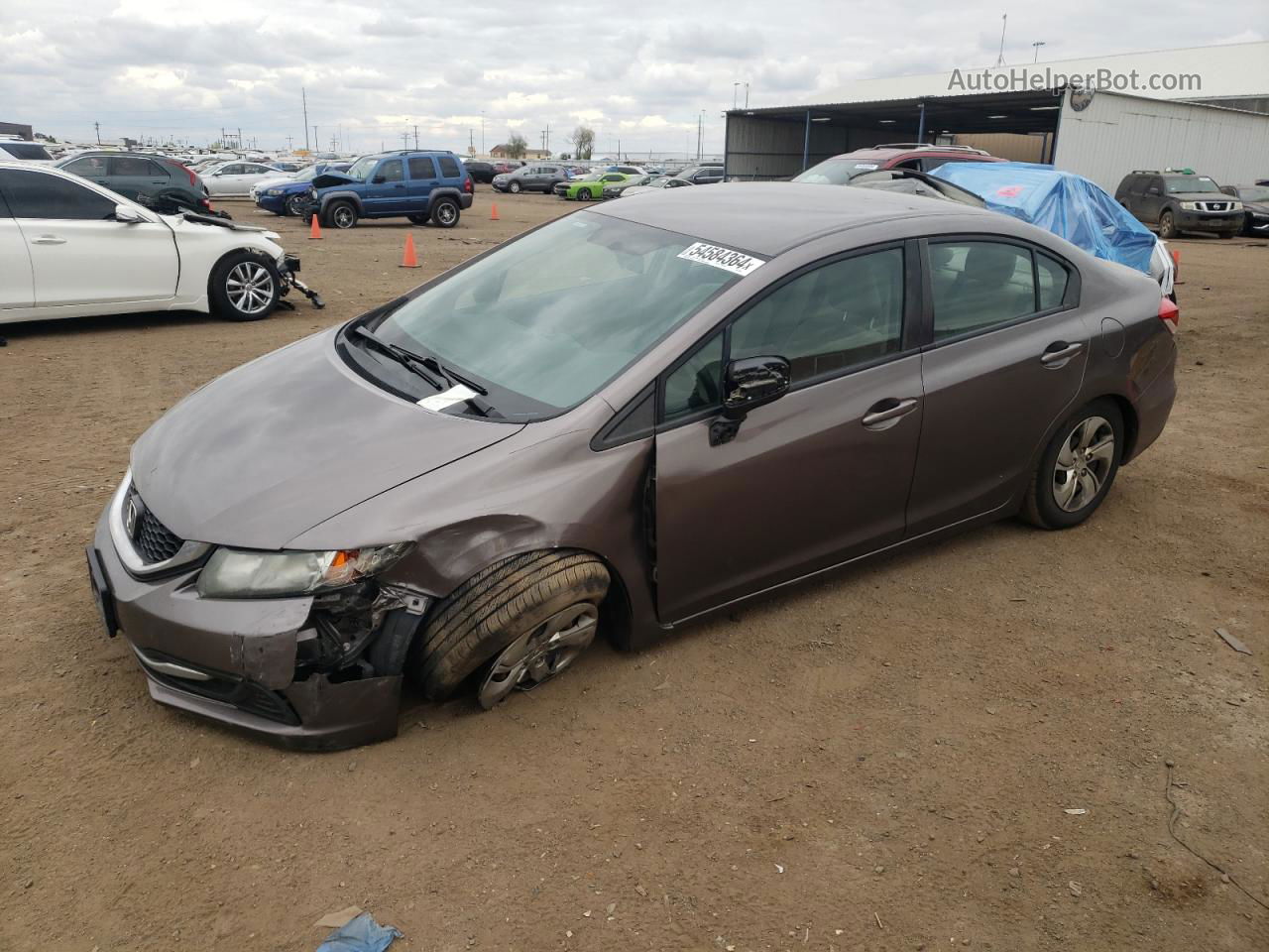 2015 Honda Civic Lx Brown vin: 19XFB2F50FE063067