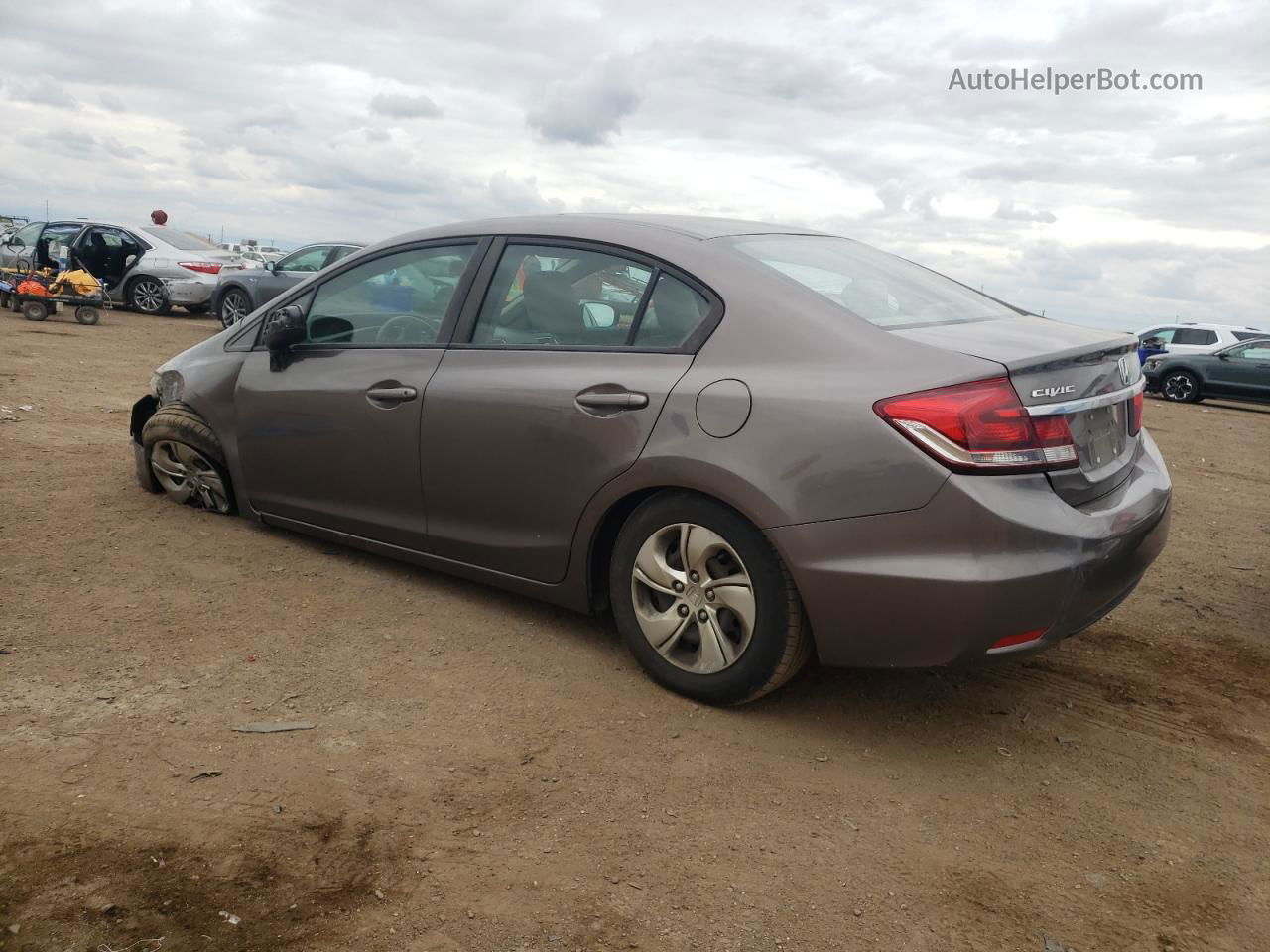 2015 Honda Civic Lx Brown vin: 19XFB2F50FE063067