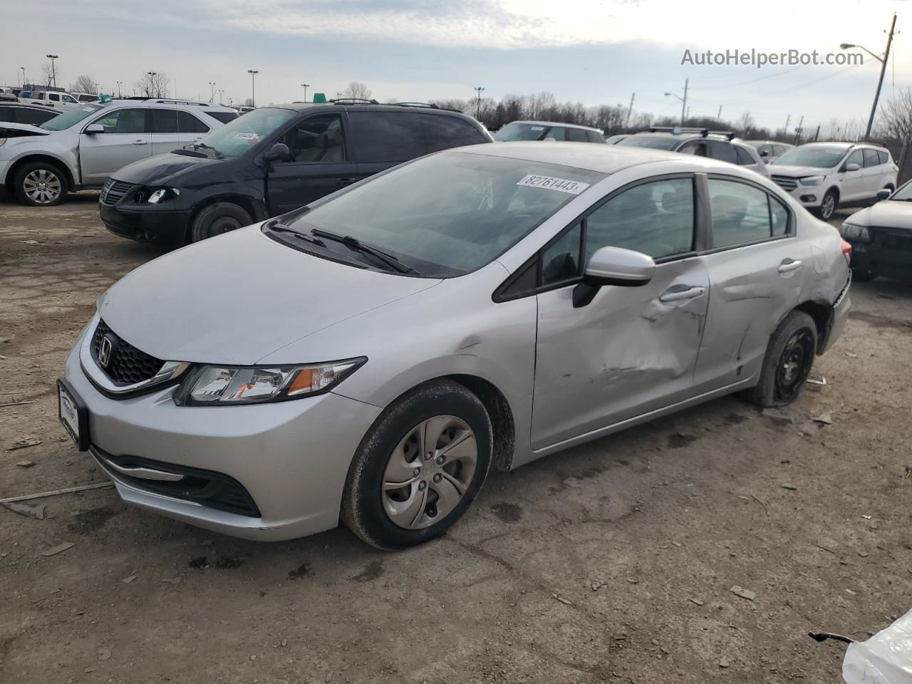 2015 Honda Civic Lx Silver vin: 19XFB2F50FE110016