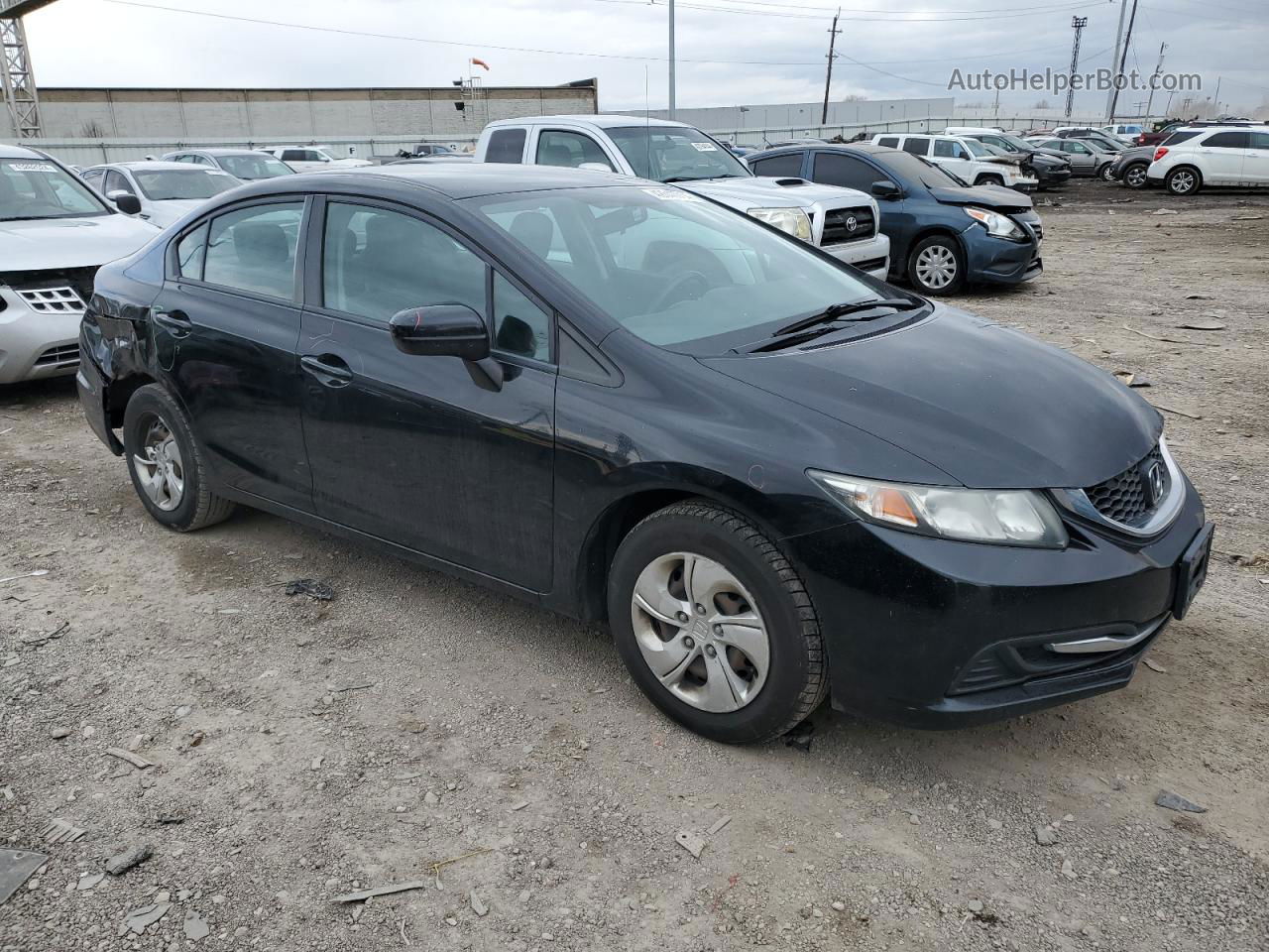 2015 Honda Civic Lx Black vin: 19XFB2F50FE227188