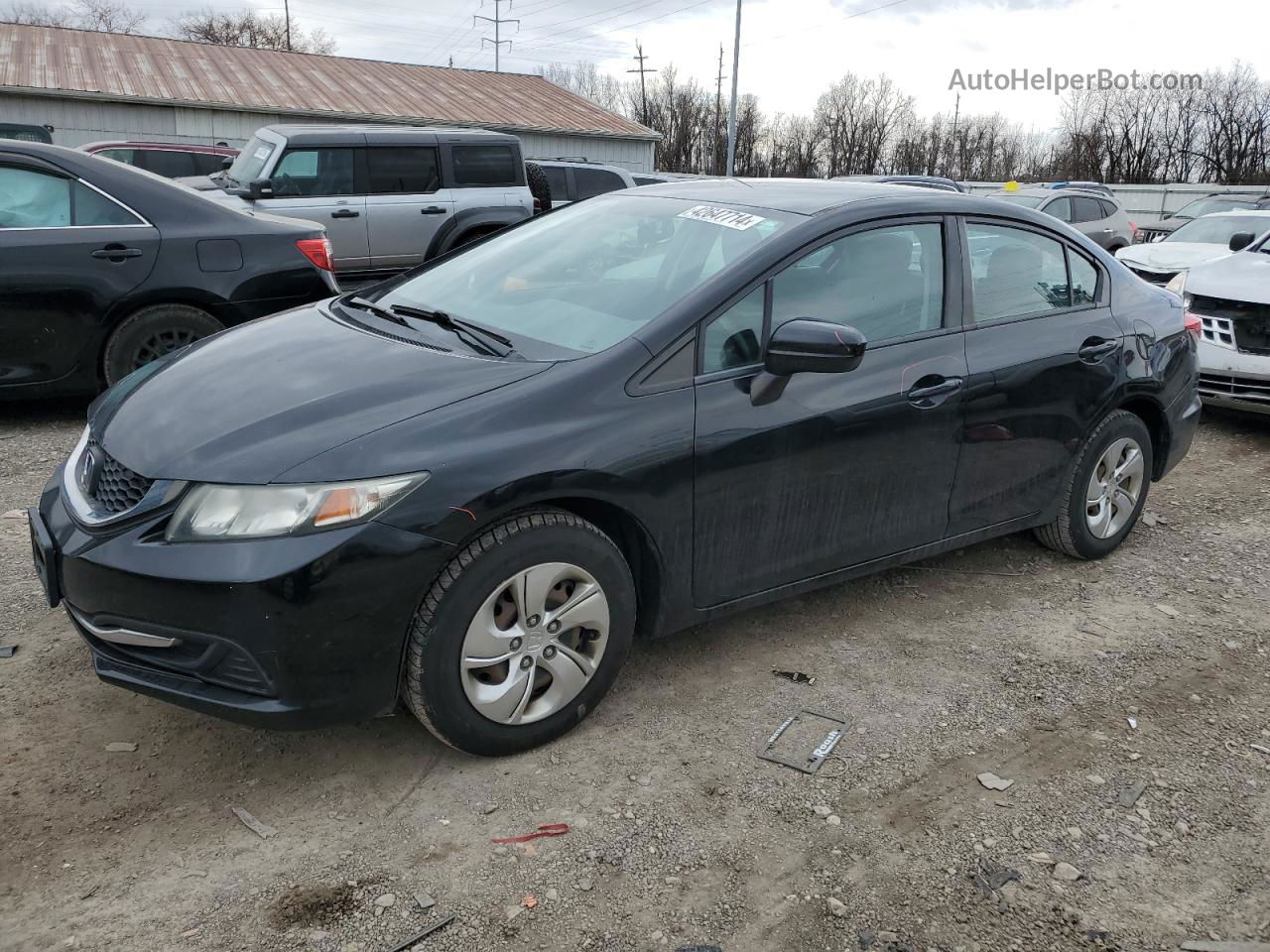 2015 Honda Civic Lx Black vin: 19XFB2F50FE227188