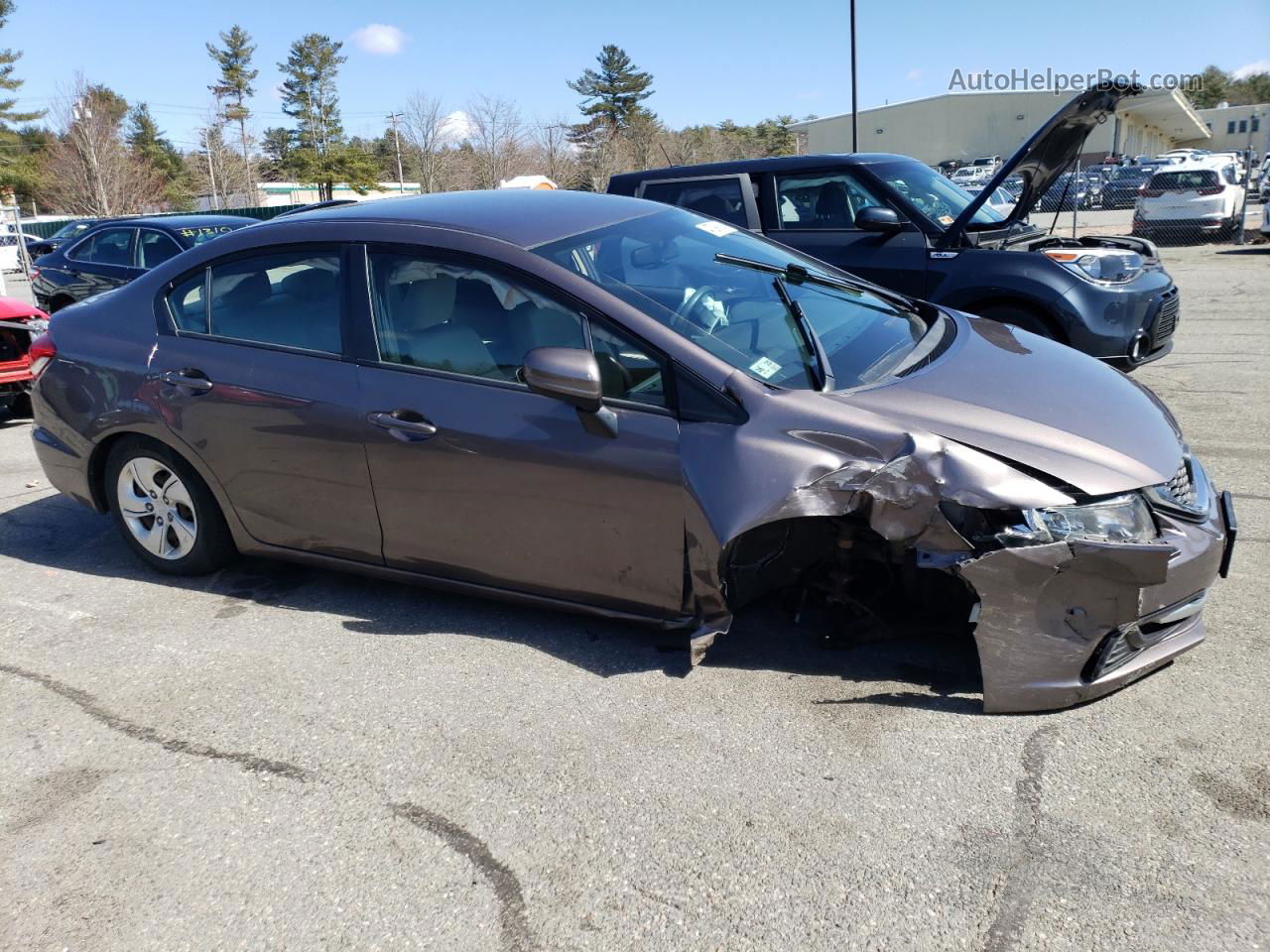 2015 Honda Civic Lx Gray vin: 19XFB2F50FE279355