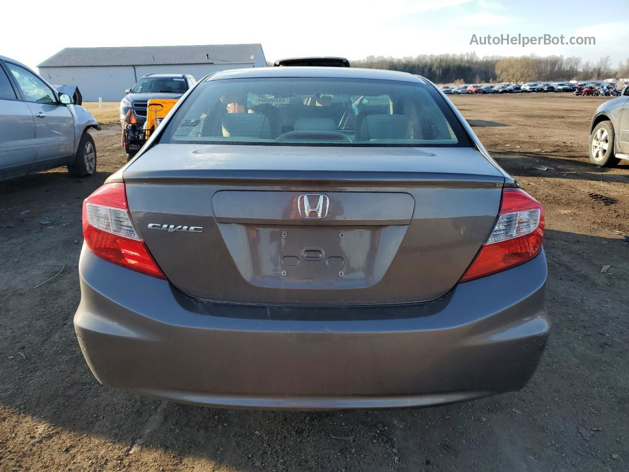 2012 Honda Civic Lx Gray vin: 19XFB2F51CE004797