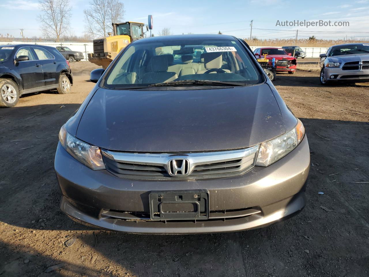 2012 Honda Civic Lx Gray vin: 19XFB2F51CE004797