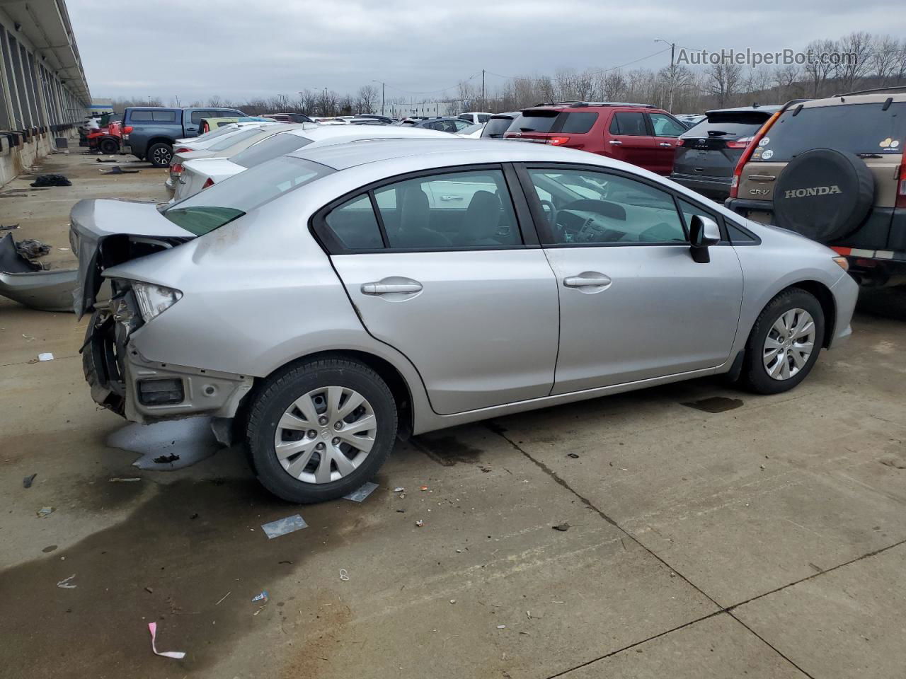 2012 Honda Civic Lx Silver vin: 19XFB2F51CE016089