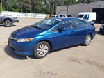 2012 Honda Civic Lx Blue vin: 19XFB2F51CE032339