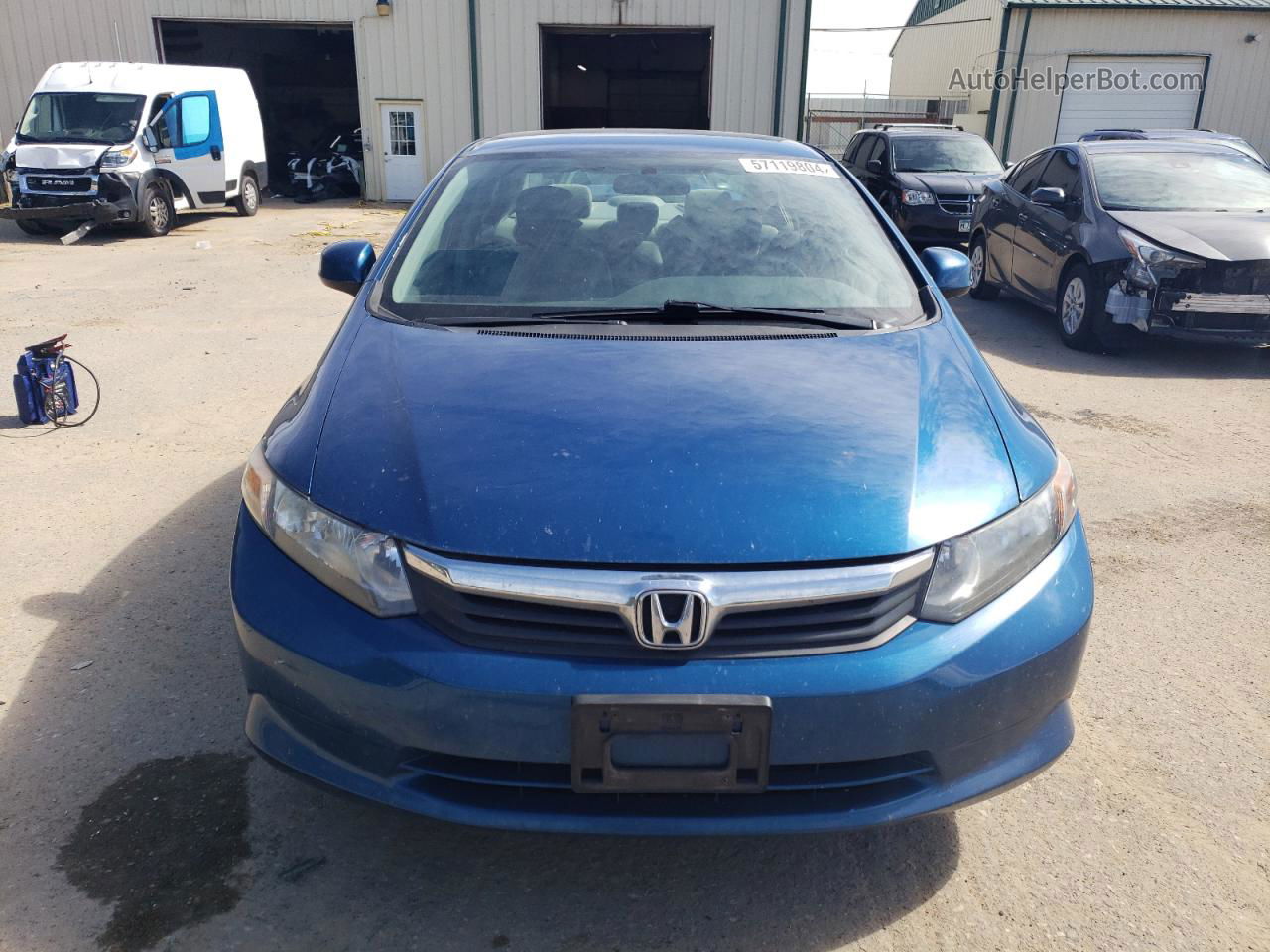 2012 Honda Civic Lx Blue vin: 19XFB2F51CE032339