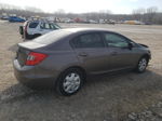 2012 Honda Civic Lx Gray vin: 19XFB2F51CE041882