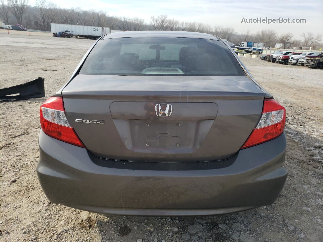 2012 Honda Civic Lx Серый vin: 19XFB2F51CE041882