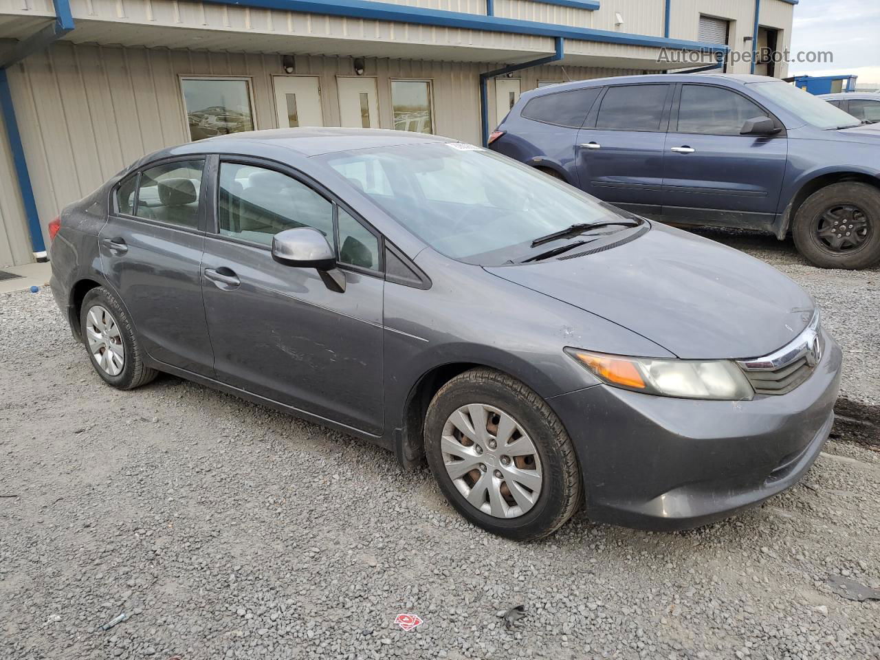 2012 Honda Civic Lx Gray vin: 19XFB2F51CE051019