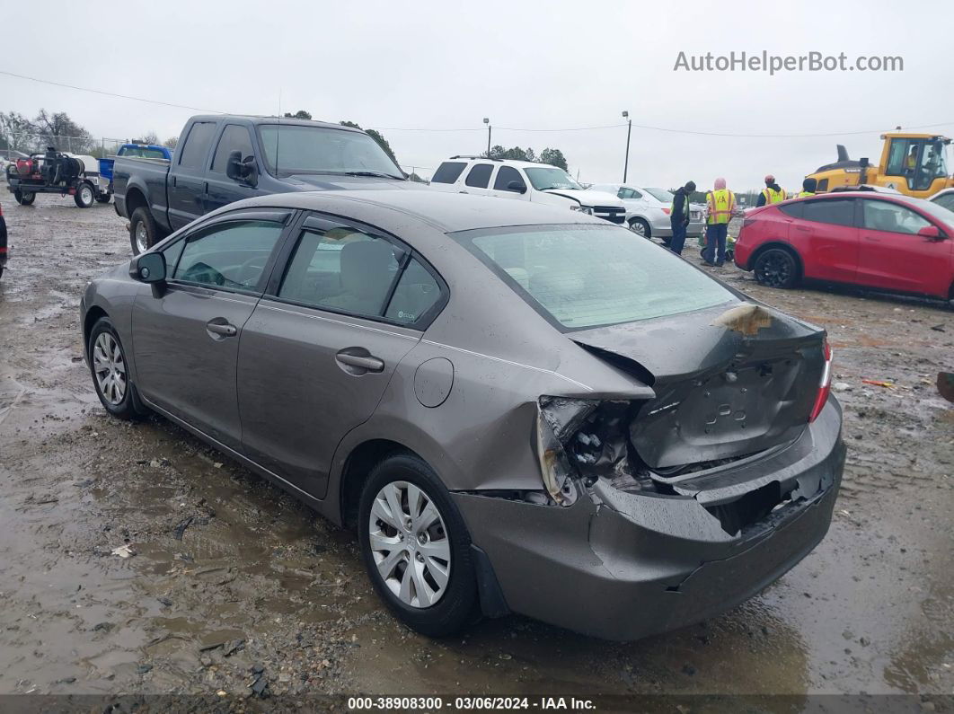 2012 Honda Civic Lx Gray vin: 19XFB2F51CE065194