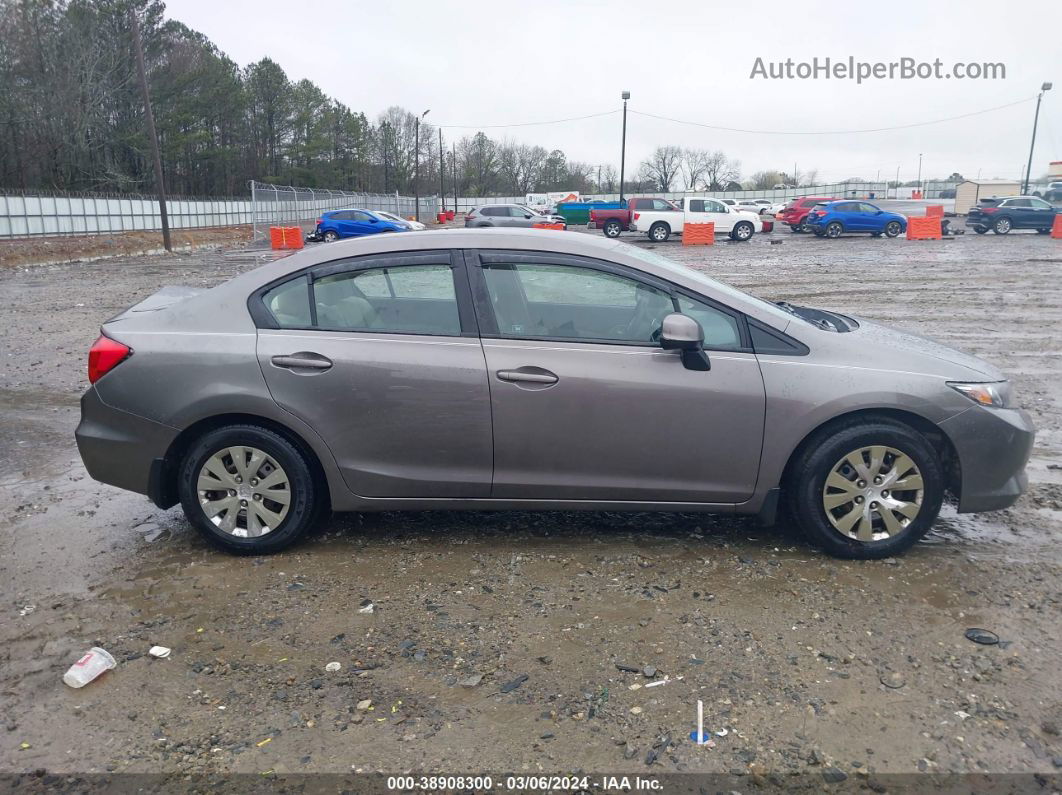 2012 Honda Civic Lx Gray vin: 19XFB2F51CE065194