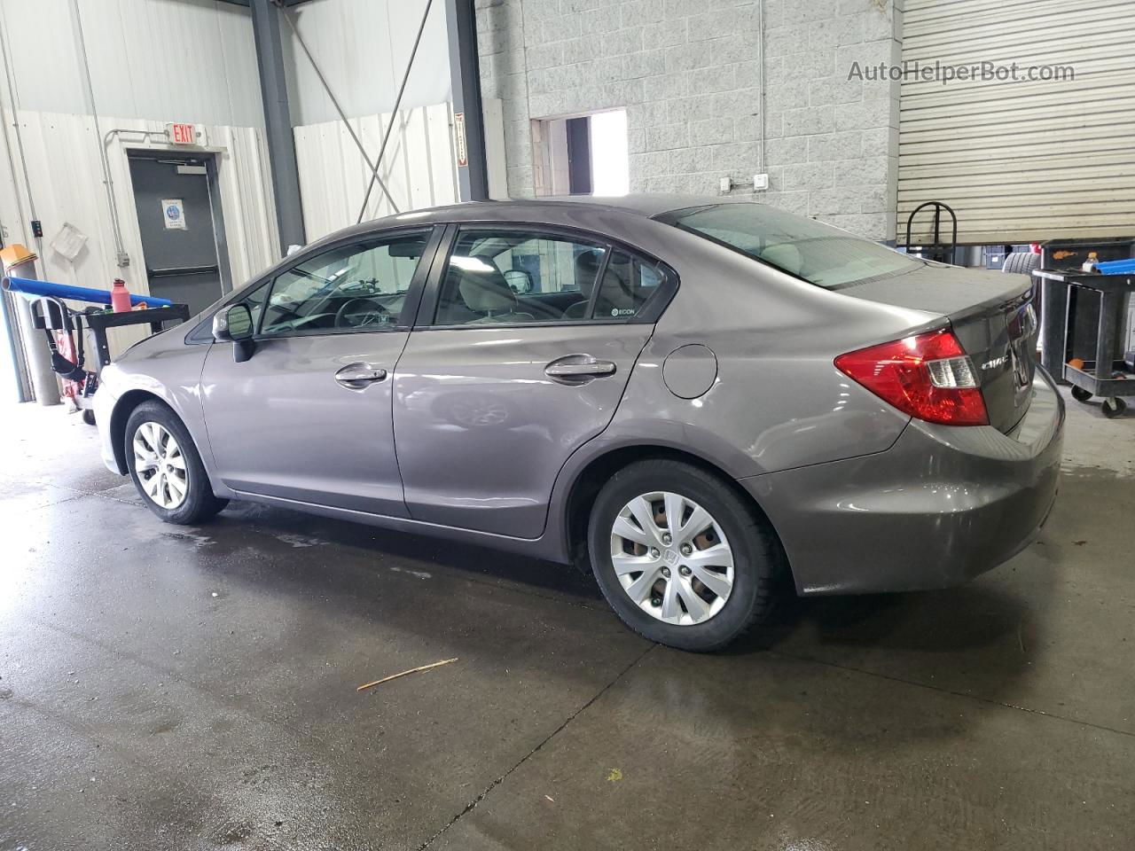 2012 Honda Civic Lx Gray vin: 19XFB2F51CE070377