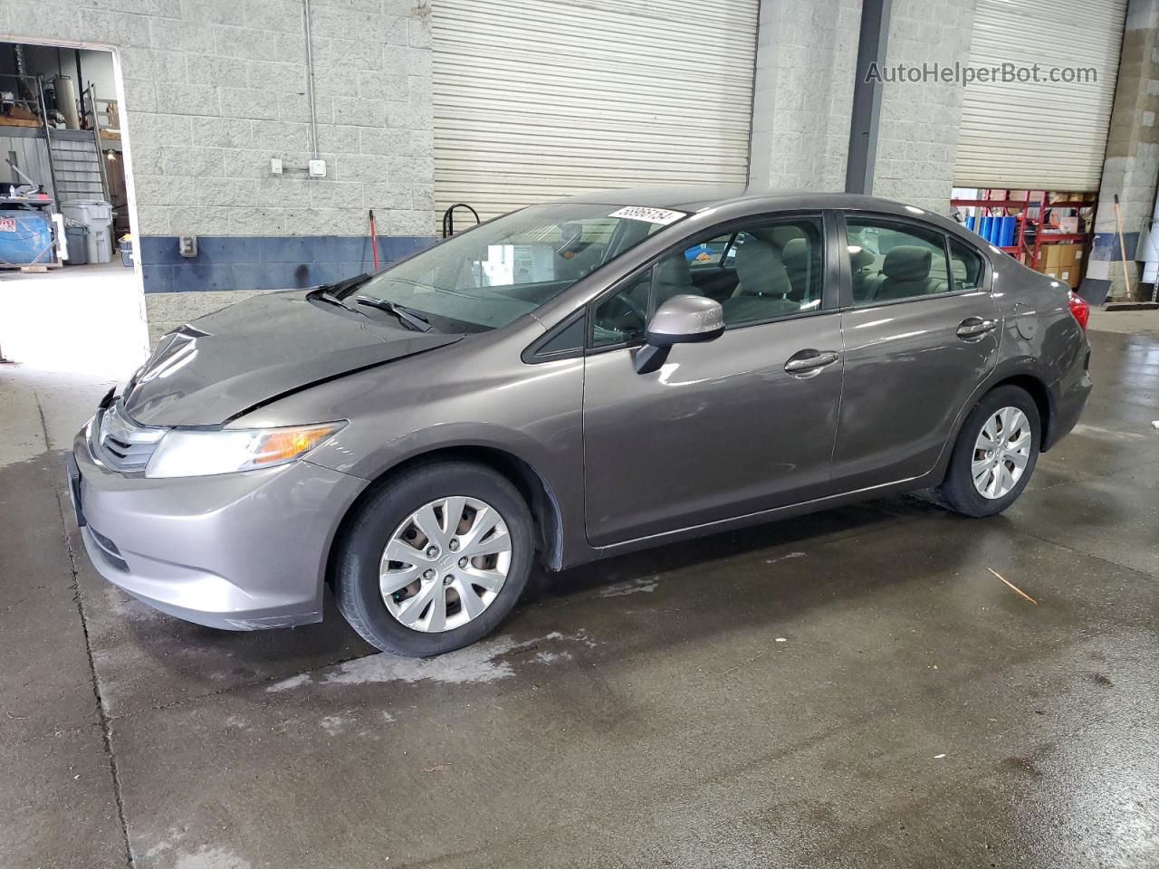 2012 Honda Civic Lx Gray vin: 19XFB2F51CE070377