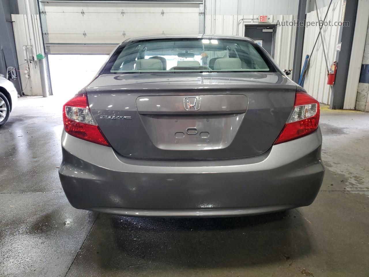 2012 Honda Civic Lx Gray vin: 19XFB2F51CE070377