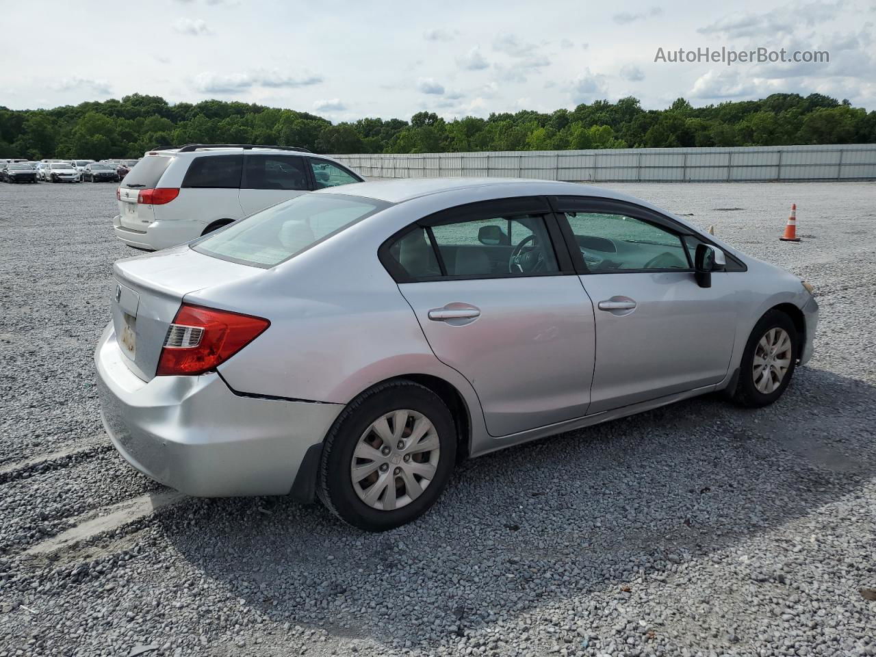 2012 Honda Civic Lx Silver vin: 19XFB2F51CE084019