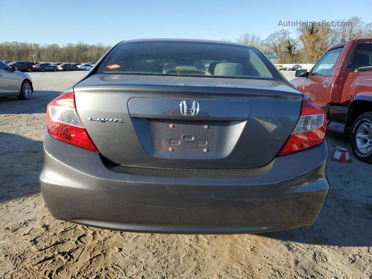 2012 Honda Civic Lx Gray vin: 19XFB2F51CE087776