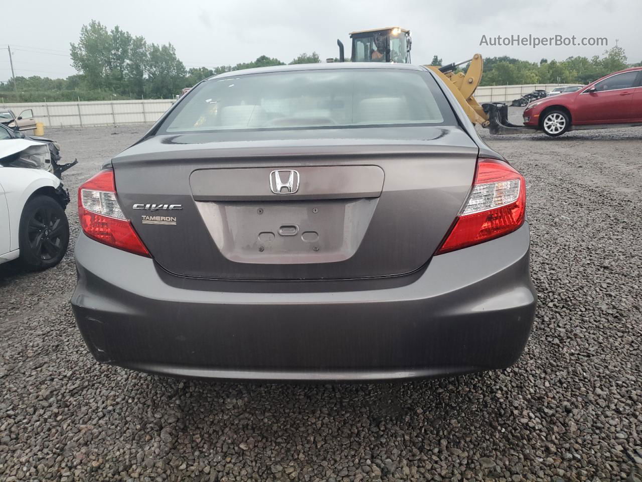 2012 Honda Civic Lx Gray vin: 19XFB2F51CE105337