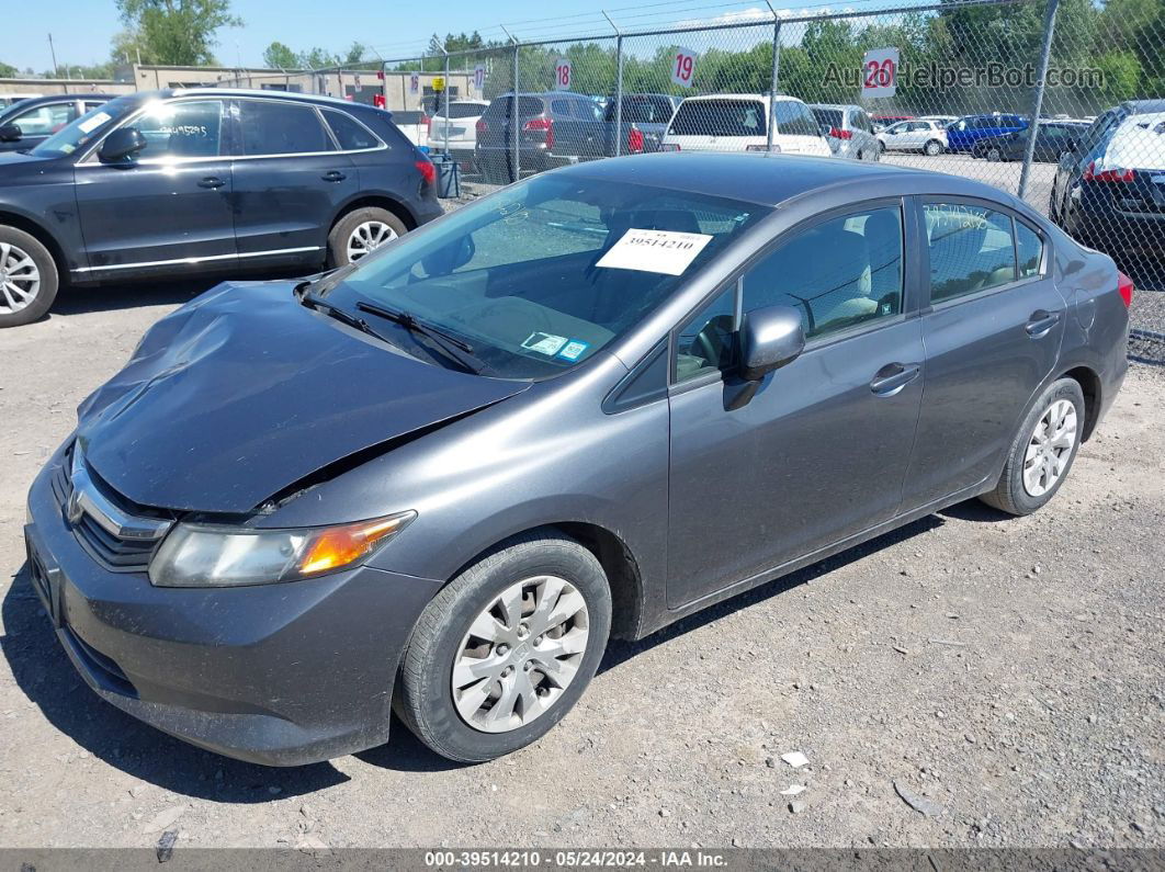 2012 Honda Civic Lx Silver vin: 19XFB2F51CE332673