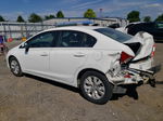 2012 Honda Civic Lx White vin: 19XFB2F51CE343656