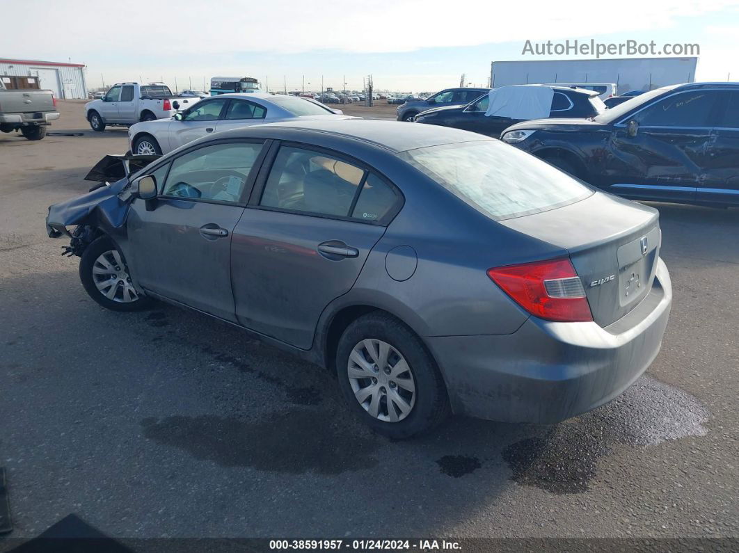 2012 Honda Civic Lx Серый vin: 19XFB2F51CE371084