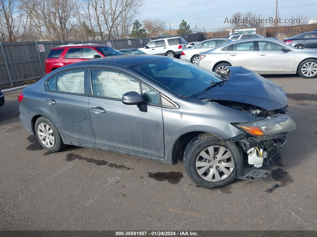 2012 Honda Civic Lx Серый vin: 19XFB2F51CE371084