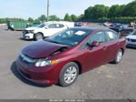 2012 Honda Civic Lx Maroon vin: 19XFB2F51CE372817