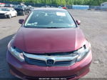 2012 Honda Civic Lx Maroon vin: 19XFB2F51CE372817