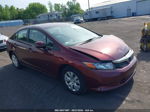 2012 Honda Civic Lx Maroon vin: 19XFB2F51CE372817