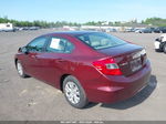 2012 Honda Civic Lx Maroon vin: 19XFB2F51CE372817