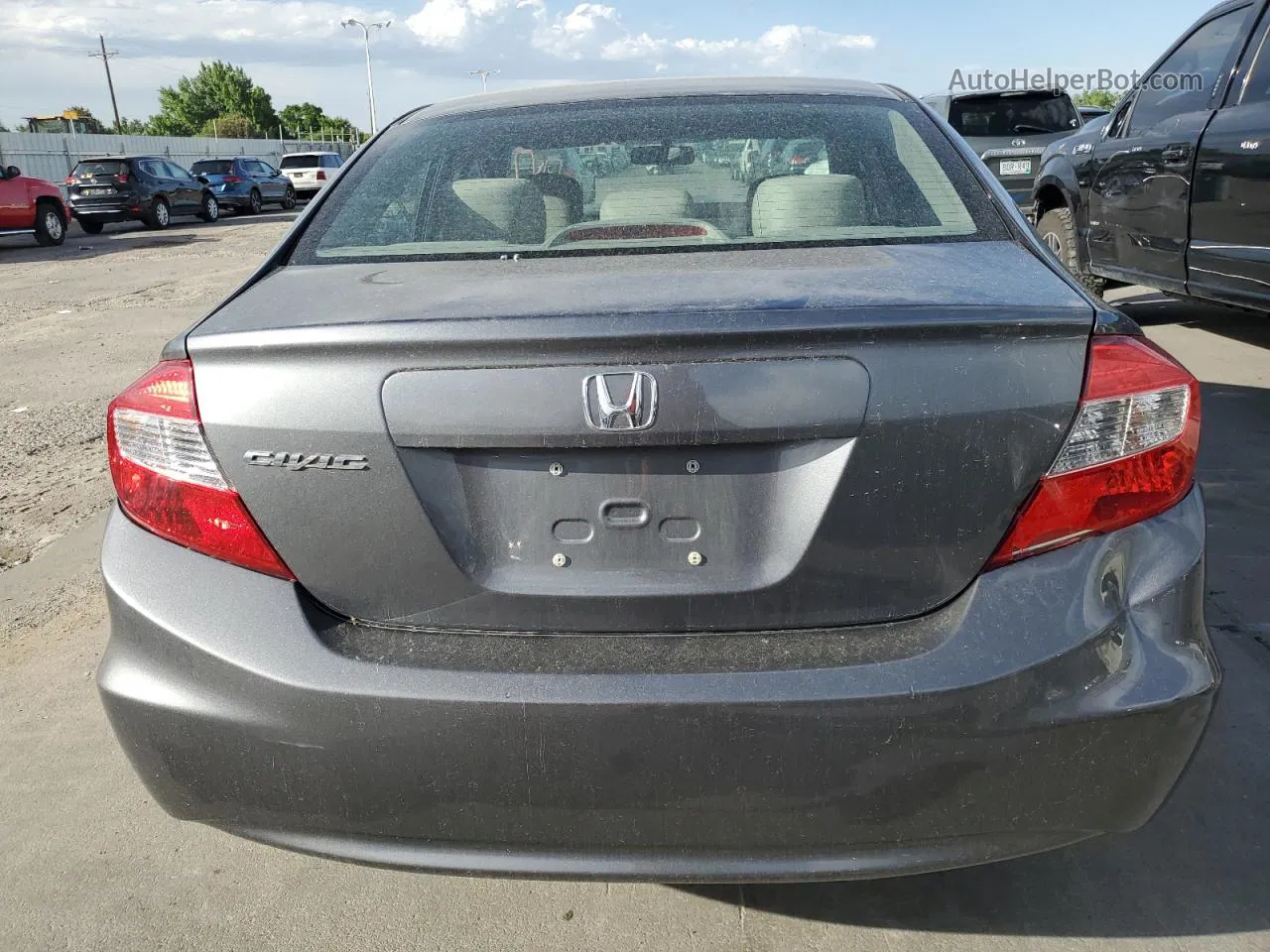 2012 Honda Civic Lx Gray vin: 19XFB2F51CE378987