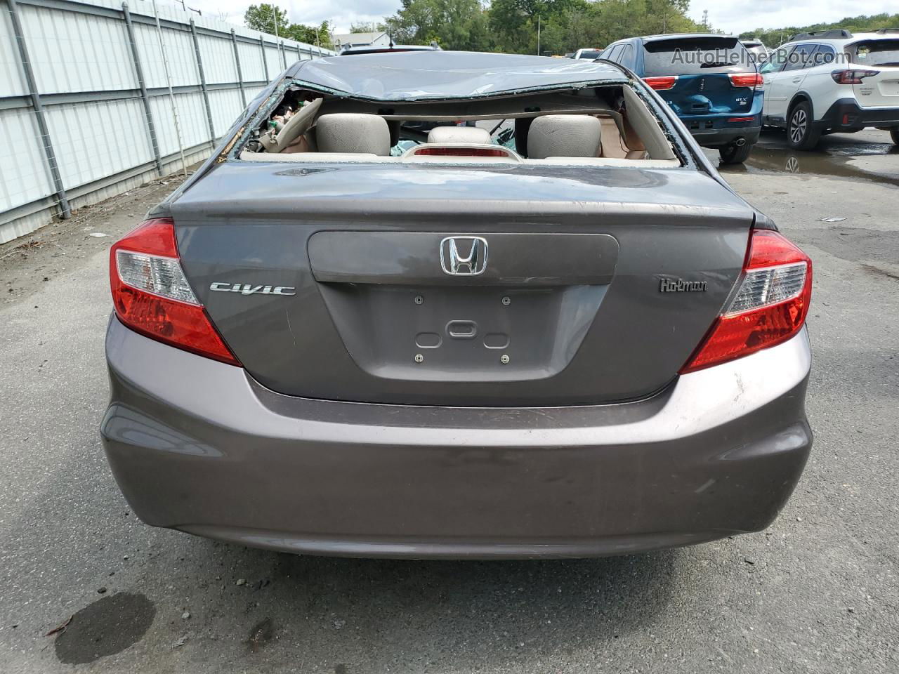 2012 Honda Civic Lx Угольный vin: 19XFB2F51CE386104